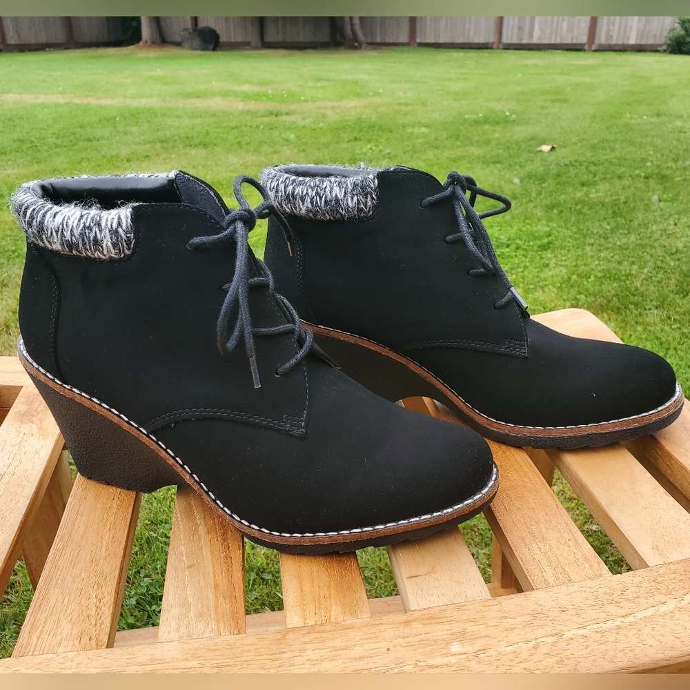 Wedge Lace Up Ankle Bootie